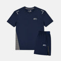 Juniors Granite T-Shirt / Shorts Set - Navy/Dark Grey