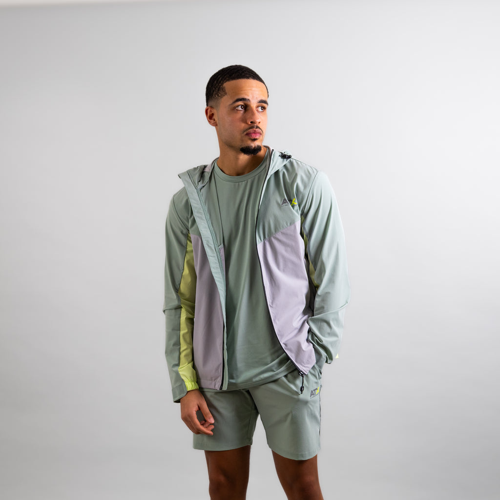 Horizon Track Jacket - Green/Grey