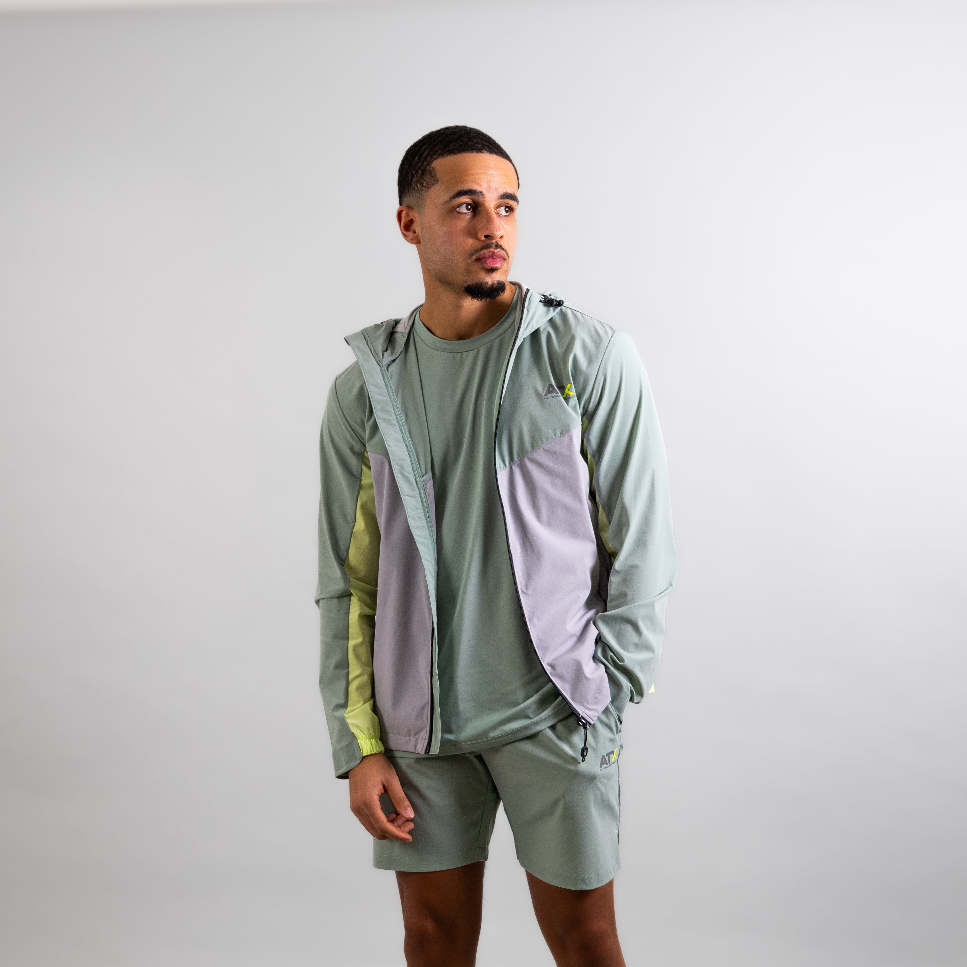 Horizon Track Jacket - Green/Grey