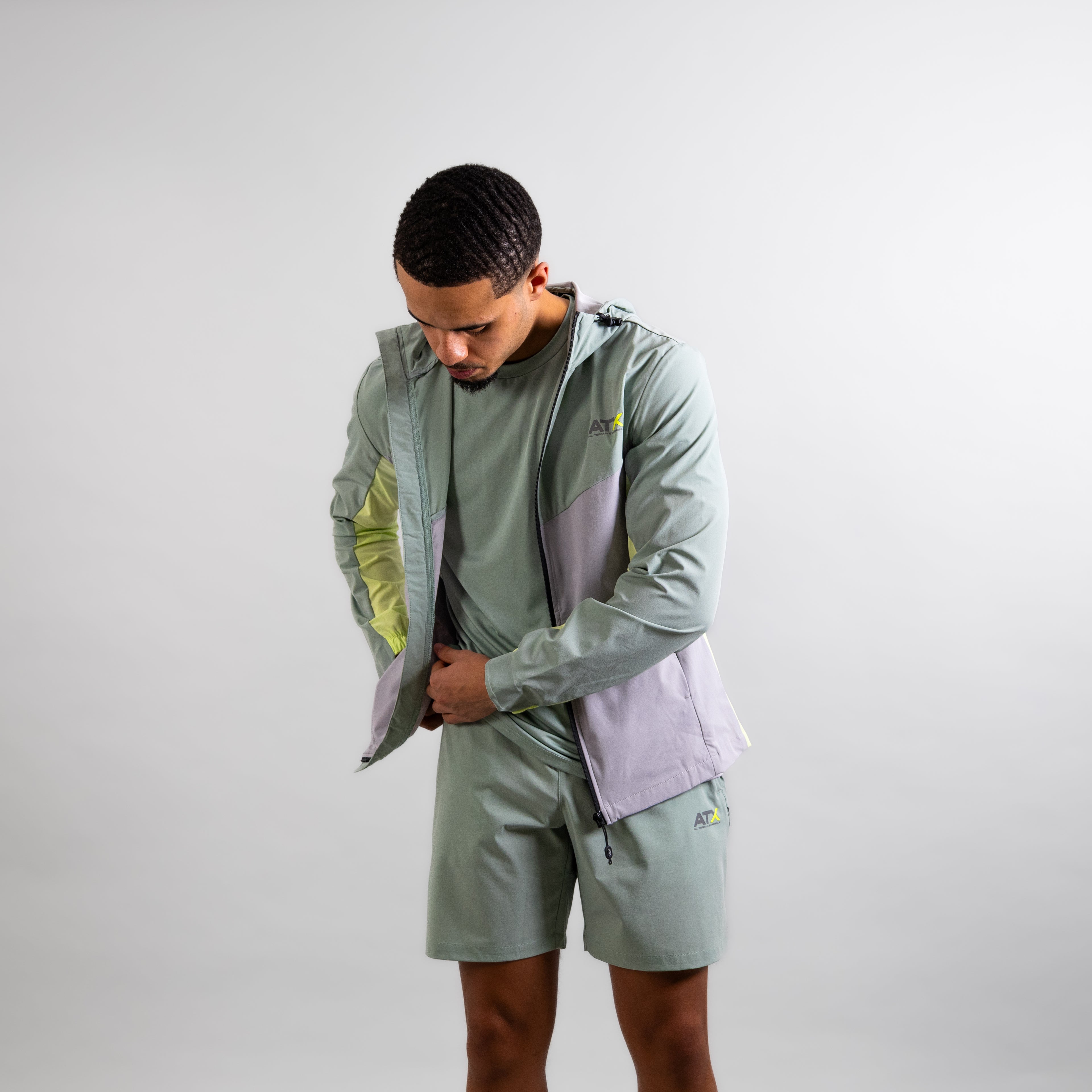 Horizon Track Jacket - Green/Grey