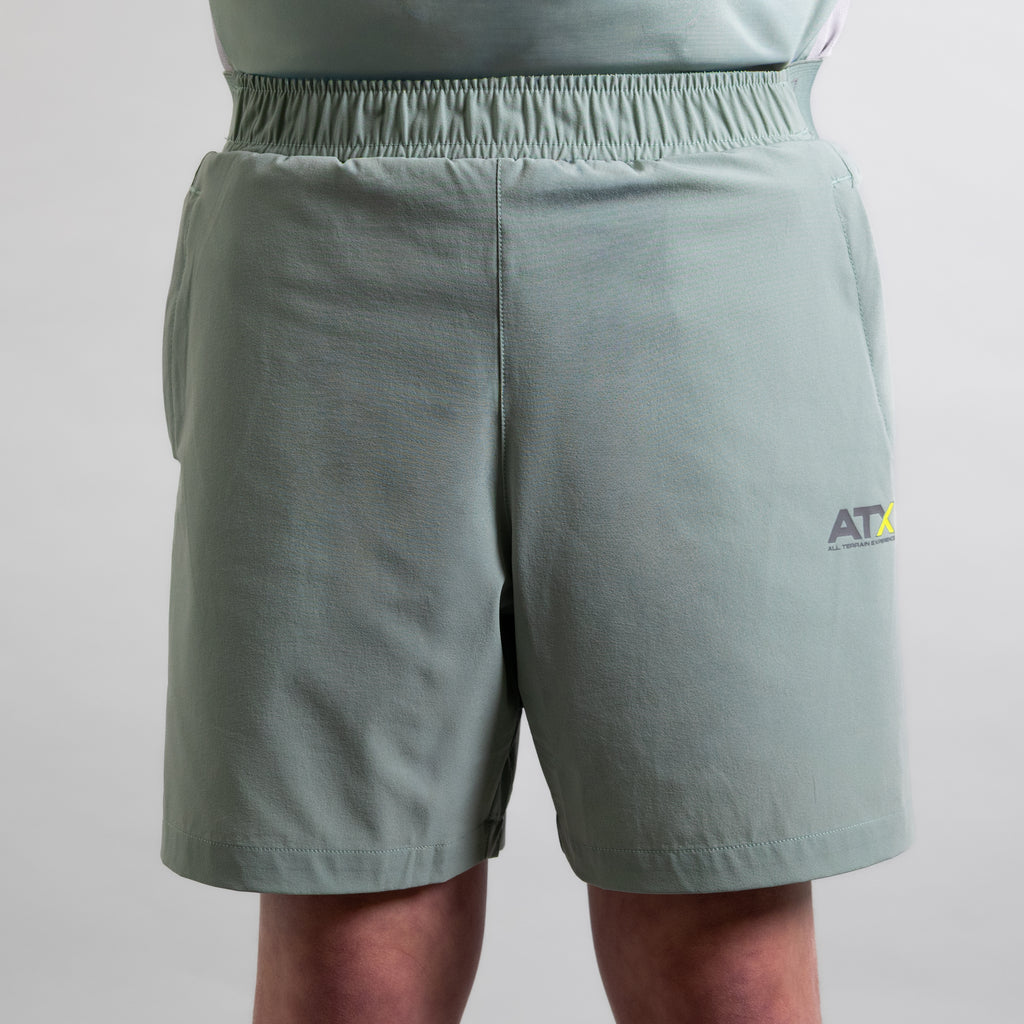 Juniors Granite T-Shirt / Shorts Set - Green/Grey
