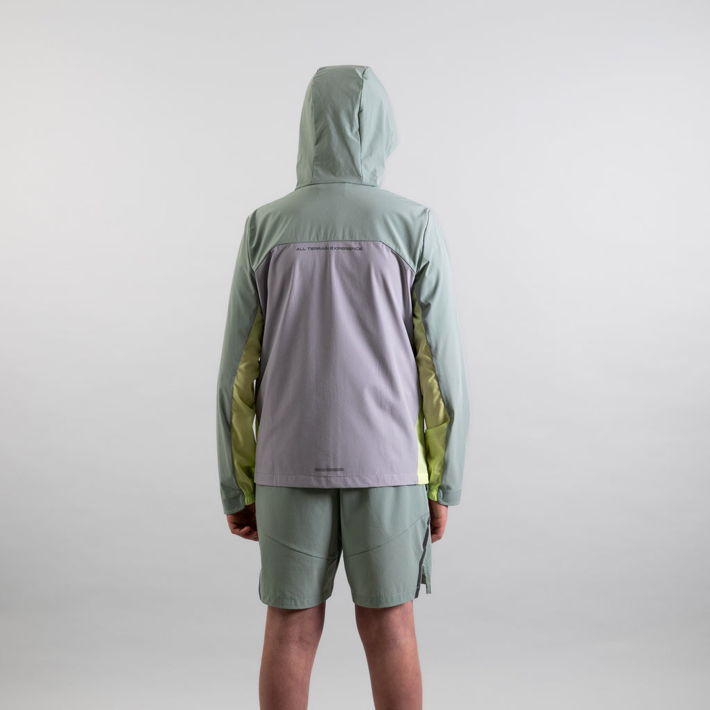Juniors Horizon Track Jacket - Grey/Green