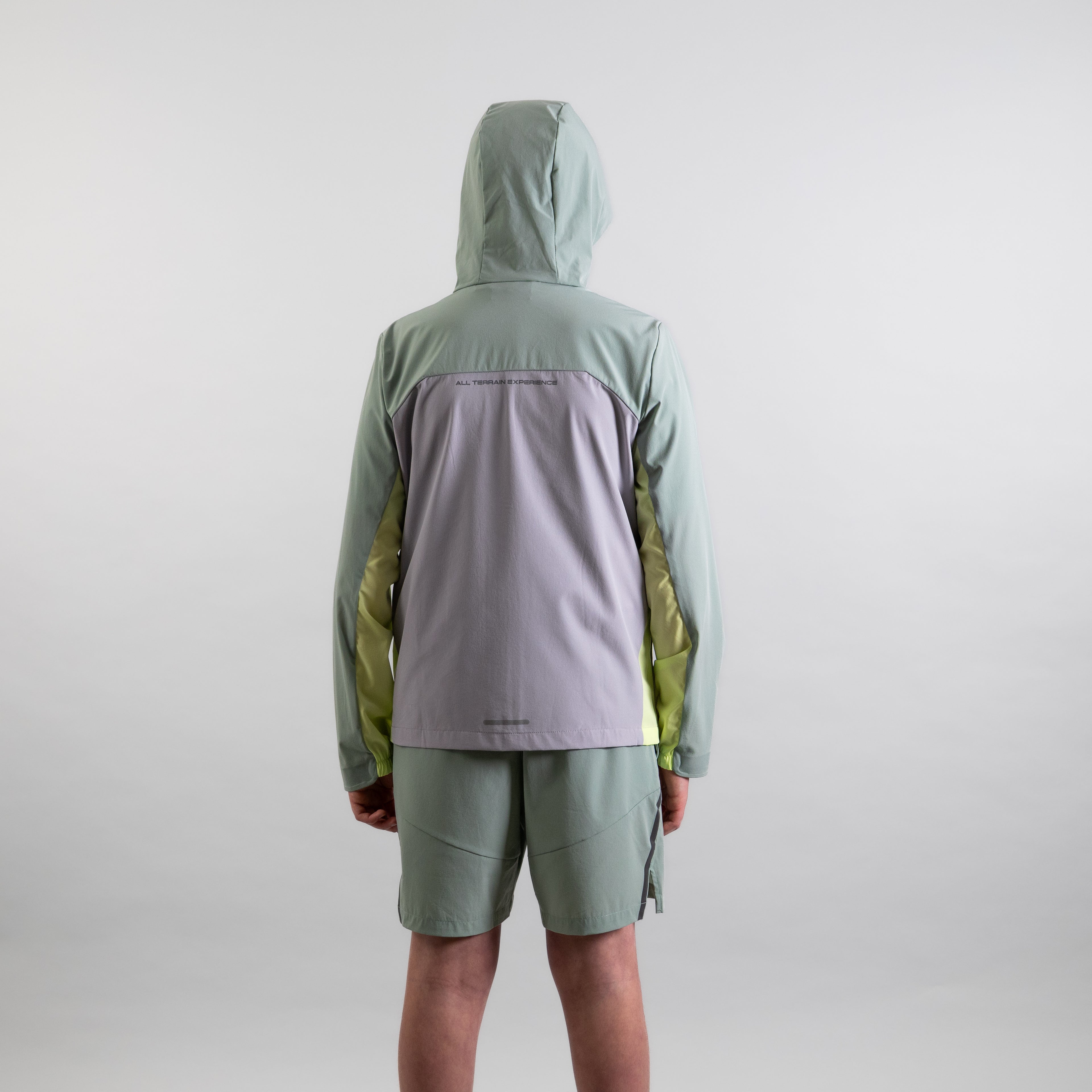Juniors Horizon Track Jacket - Grey/Green