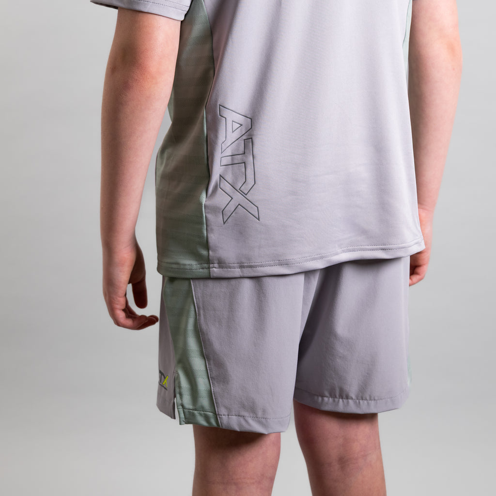 Juniors Cascade T-Shirt / Shorts Set - Grey/Green