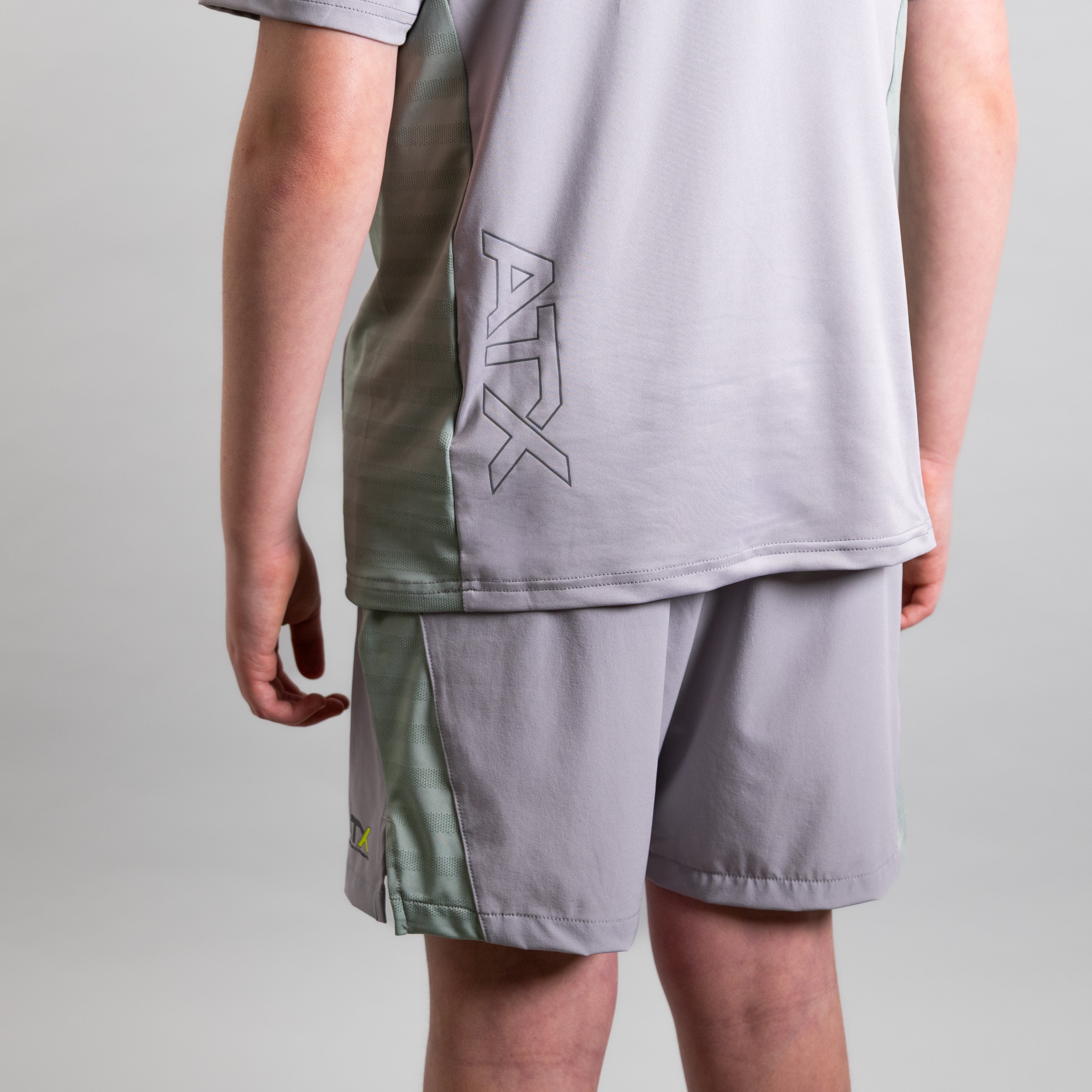 Juniors Cascade T-Shirt / Shorts Set - Grey/Green