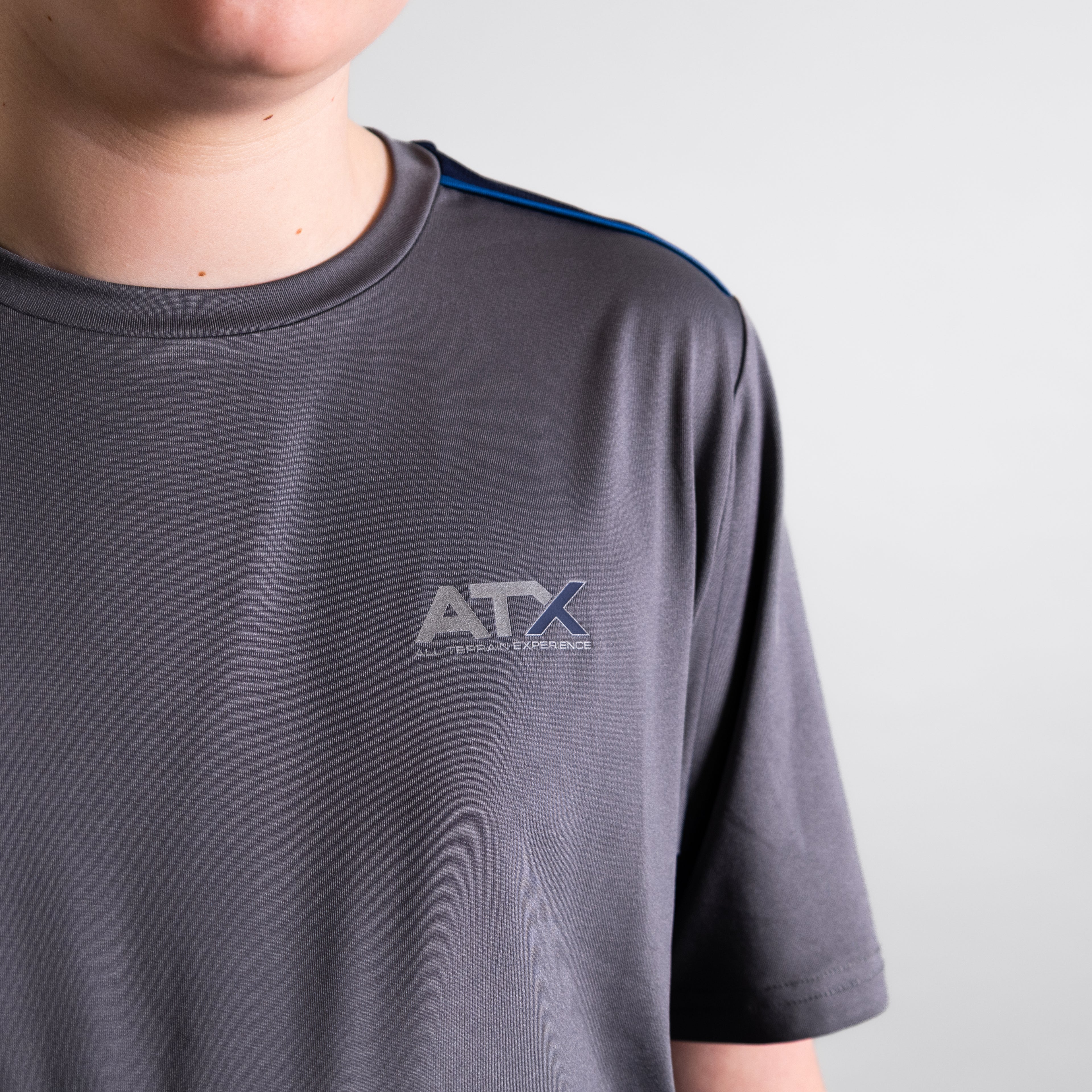 Juniors Cascade T-Shirt / Shorts Set - Dark Grey/Navy