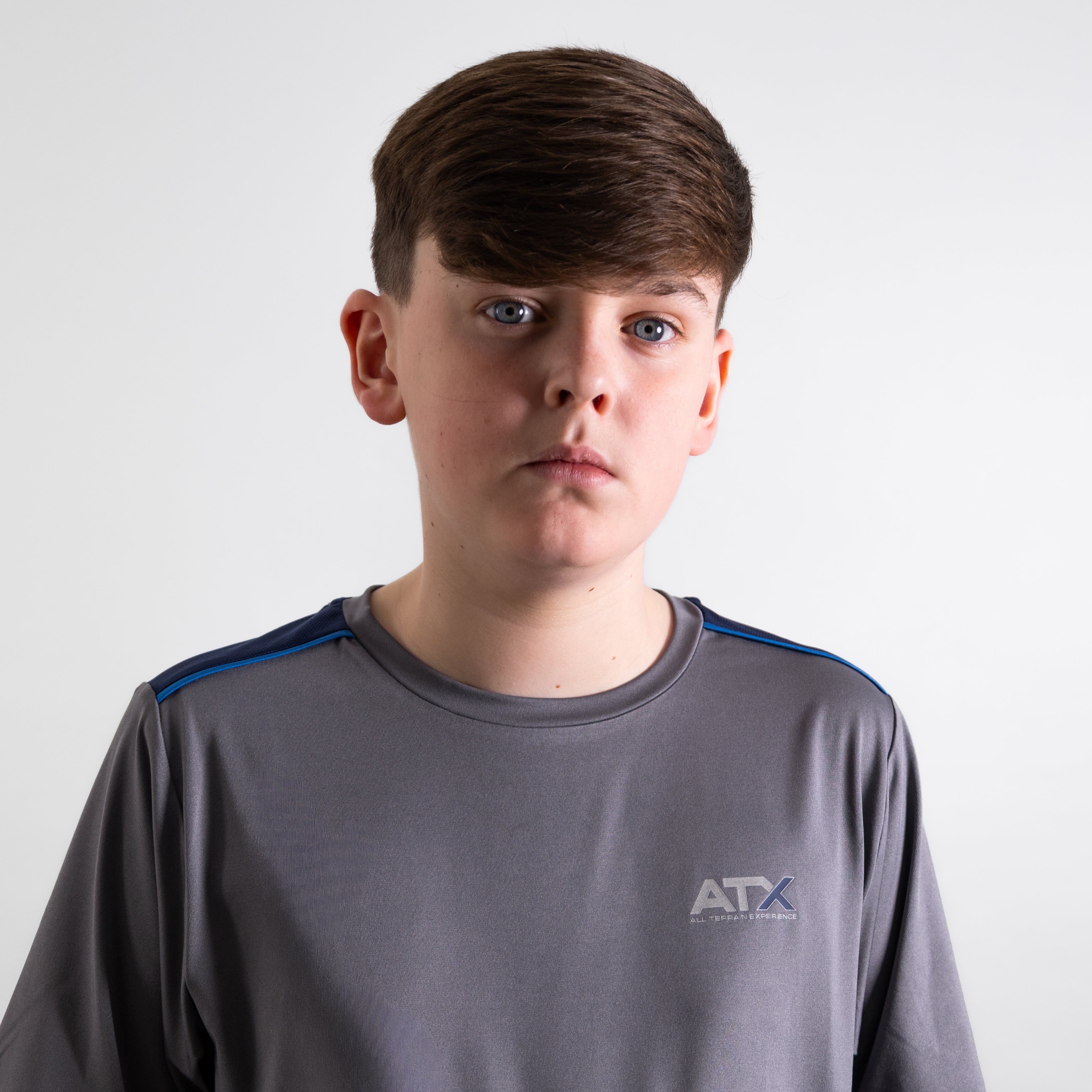 Juniors Cascade T-Shirt / Shorts Set - Dark Grey/Navy