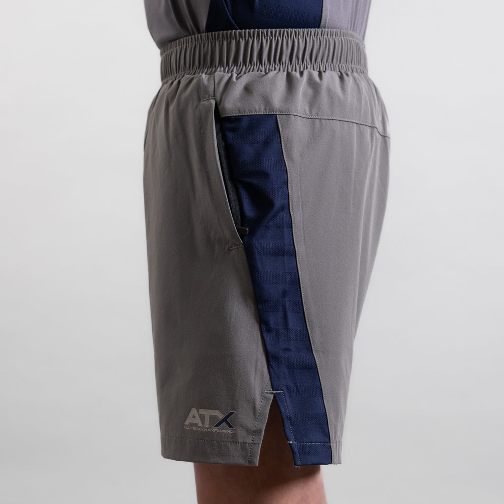 Juniors Cascade T-Shirt / Shorts Set - Dark Grey/Navy