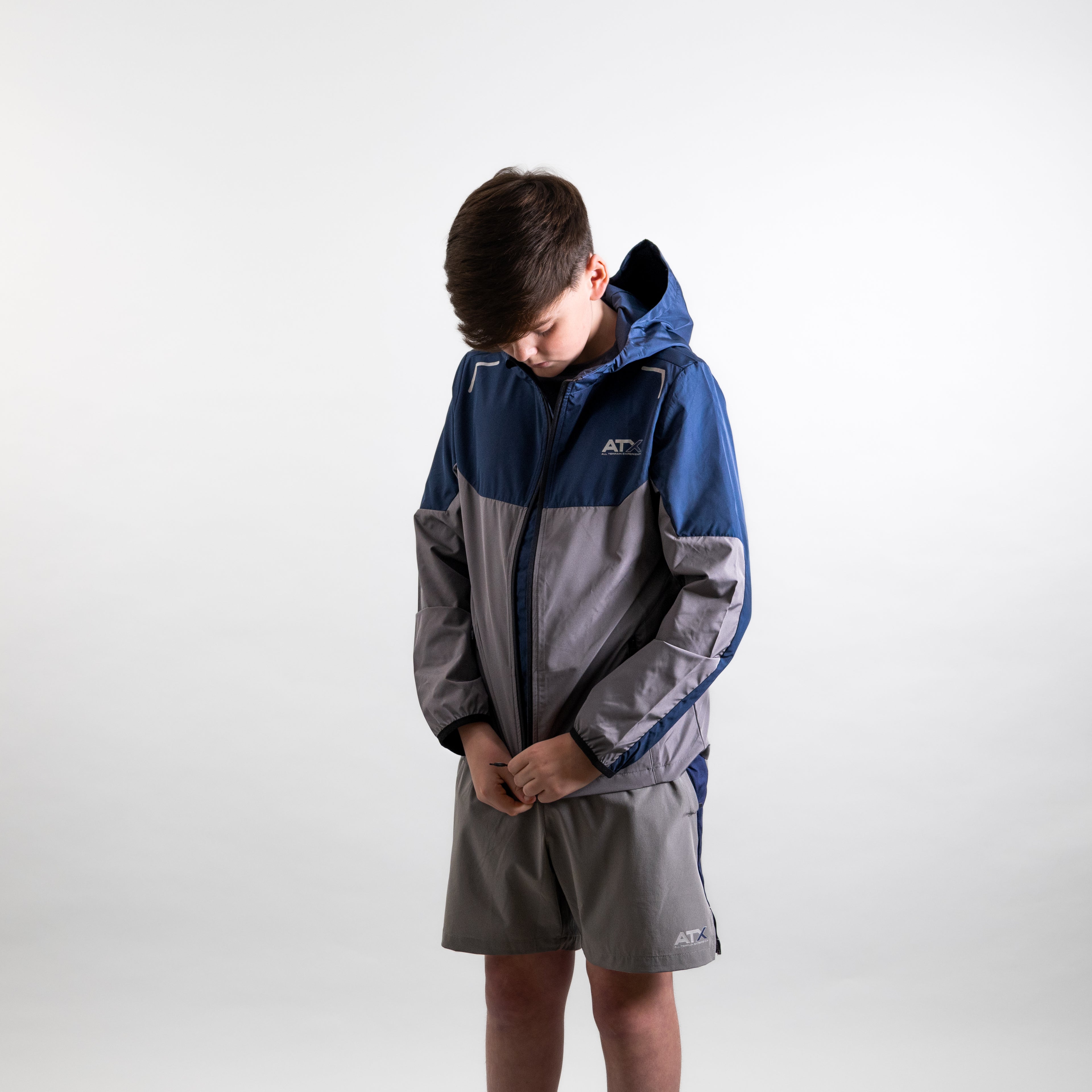 Juniors Boulder Track Jacket - Navy/Dark Grey