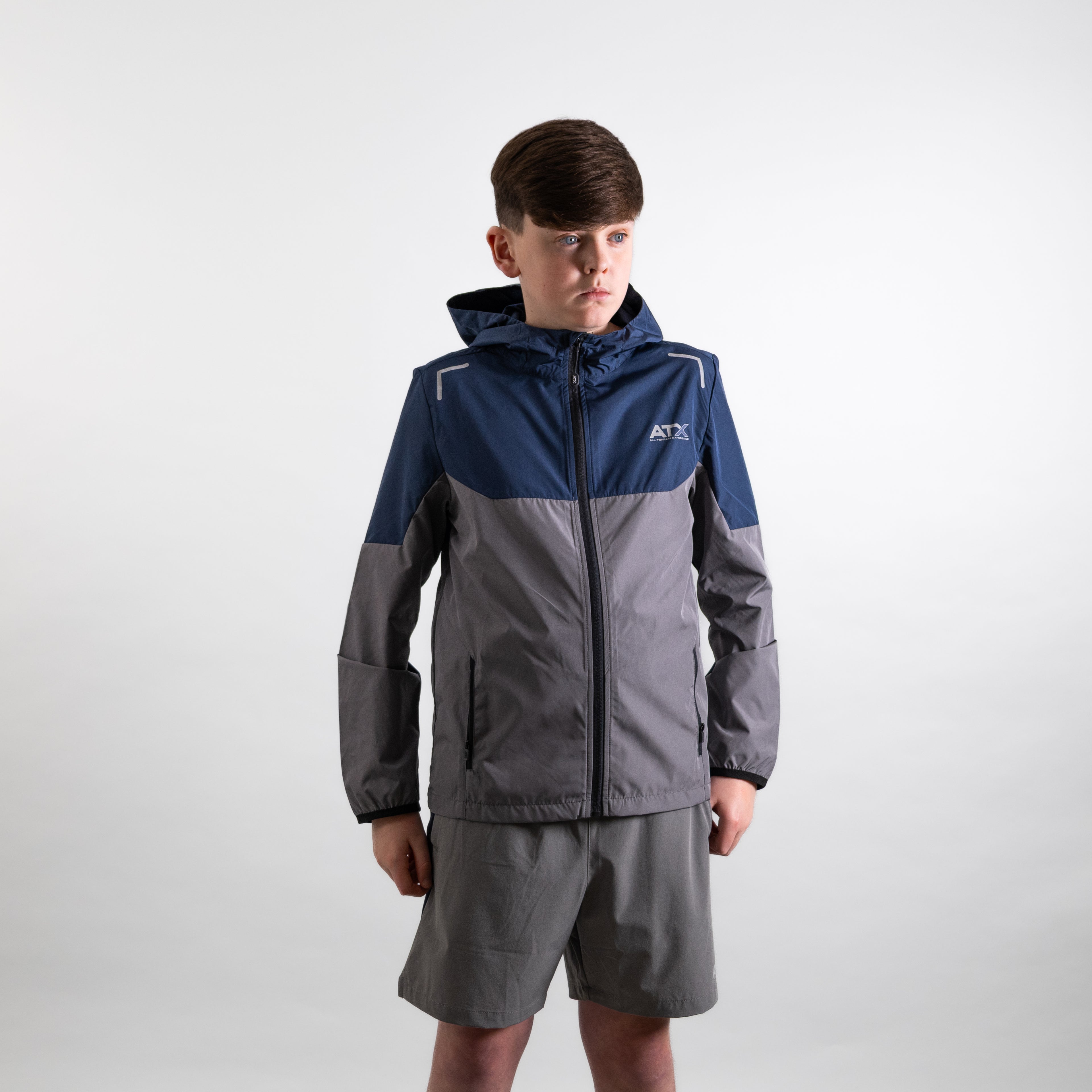 Juniors Boulder Track Jacket - Navy/Dark Grey