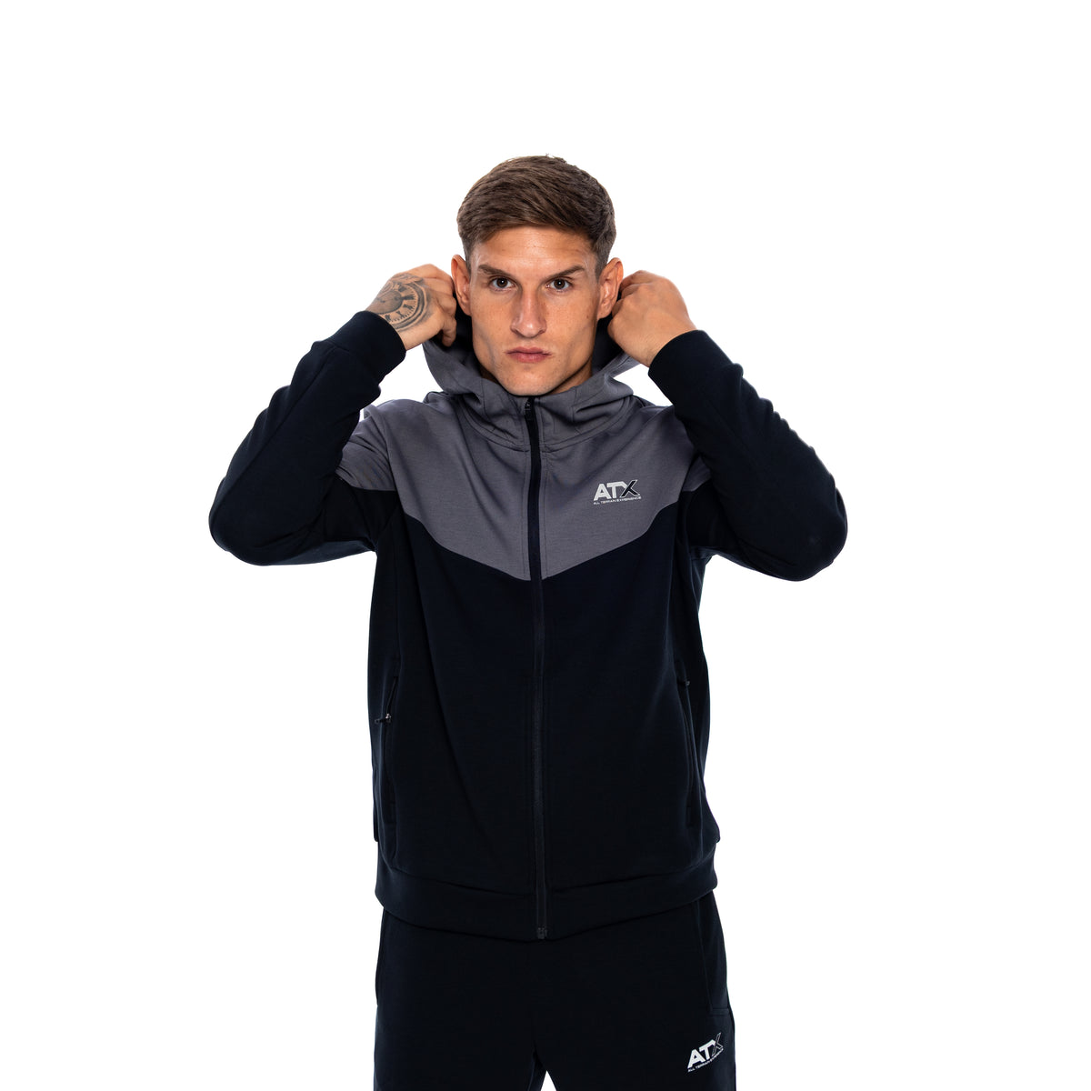Tundra FZ Hoodie - Black/Dark Grey