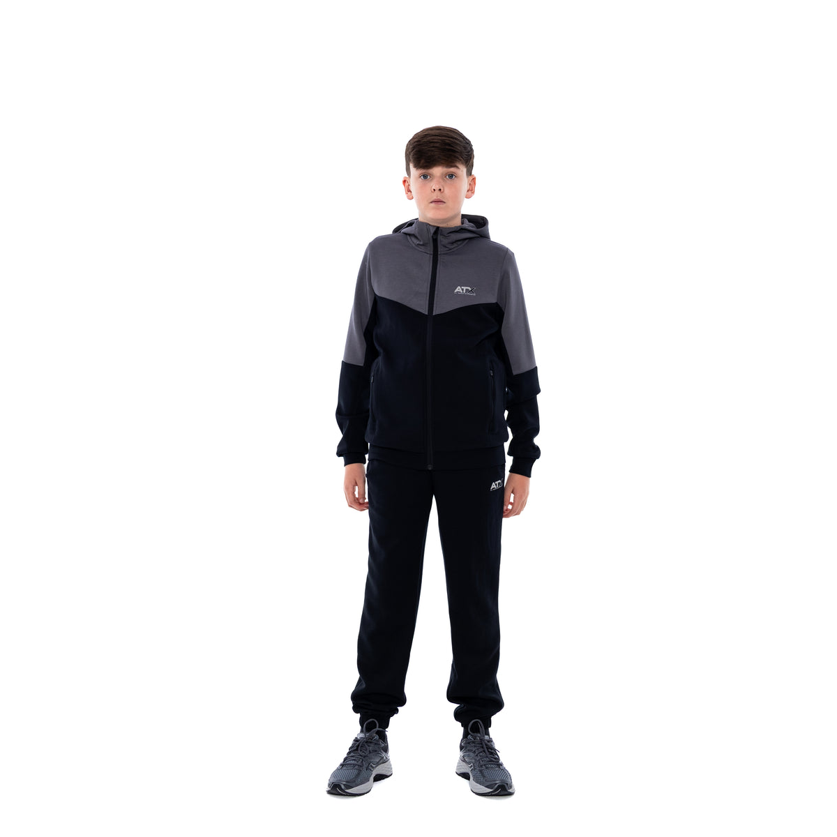 Juniors Tundra FZ Hoodie - Black/Dark Grey