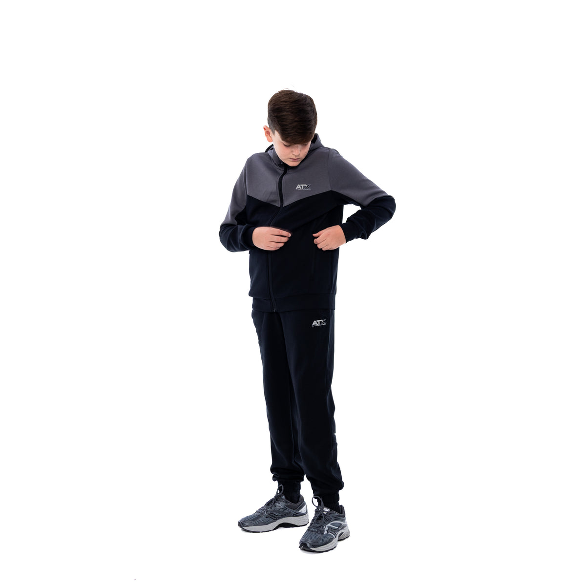 Juniors Tundra FZ Hoodie - Black/Dark Grey