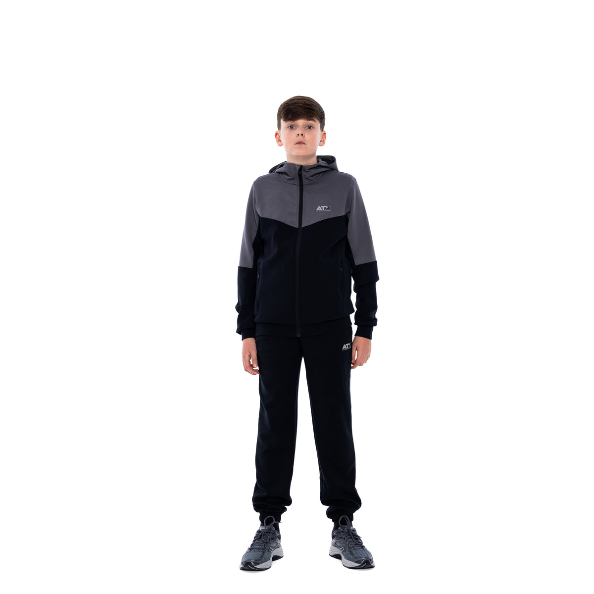 Juniors Tundra FZ Hoodie - Black/Dark Grey