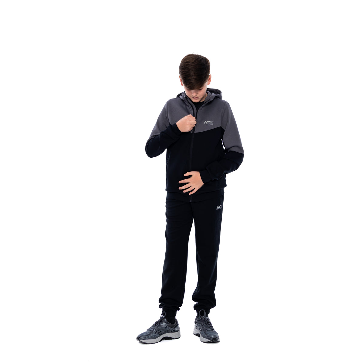 Juniors Tundra FZ Hoodie - Black/Dark Grey