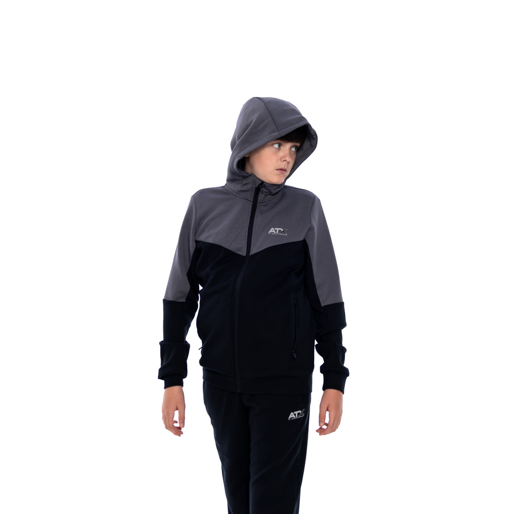 Juniors Tundra FZ Hoodie - Black/Dark Grey
