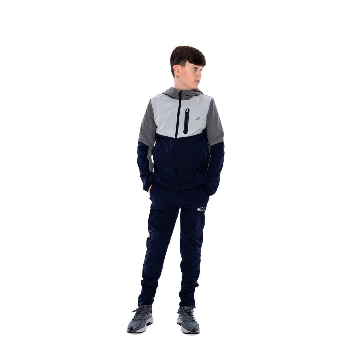 Juniors Traverse Tracksuit - Dark Grey/Navy