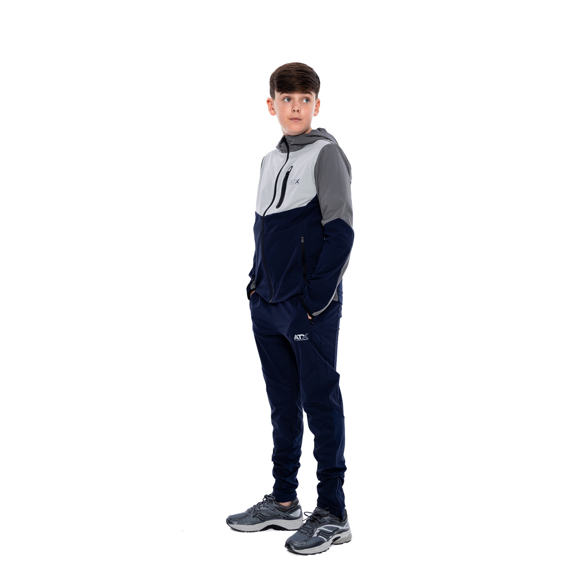 Juniors Traverse Tracksuit - Dark Grey/Navy