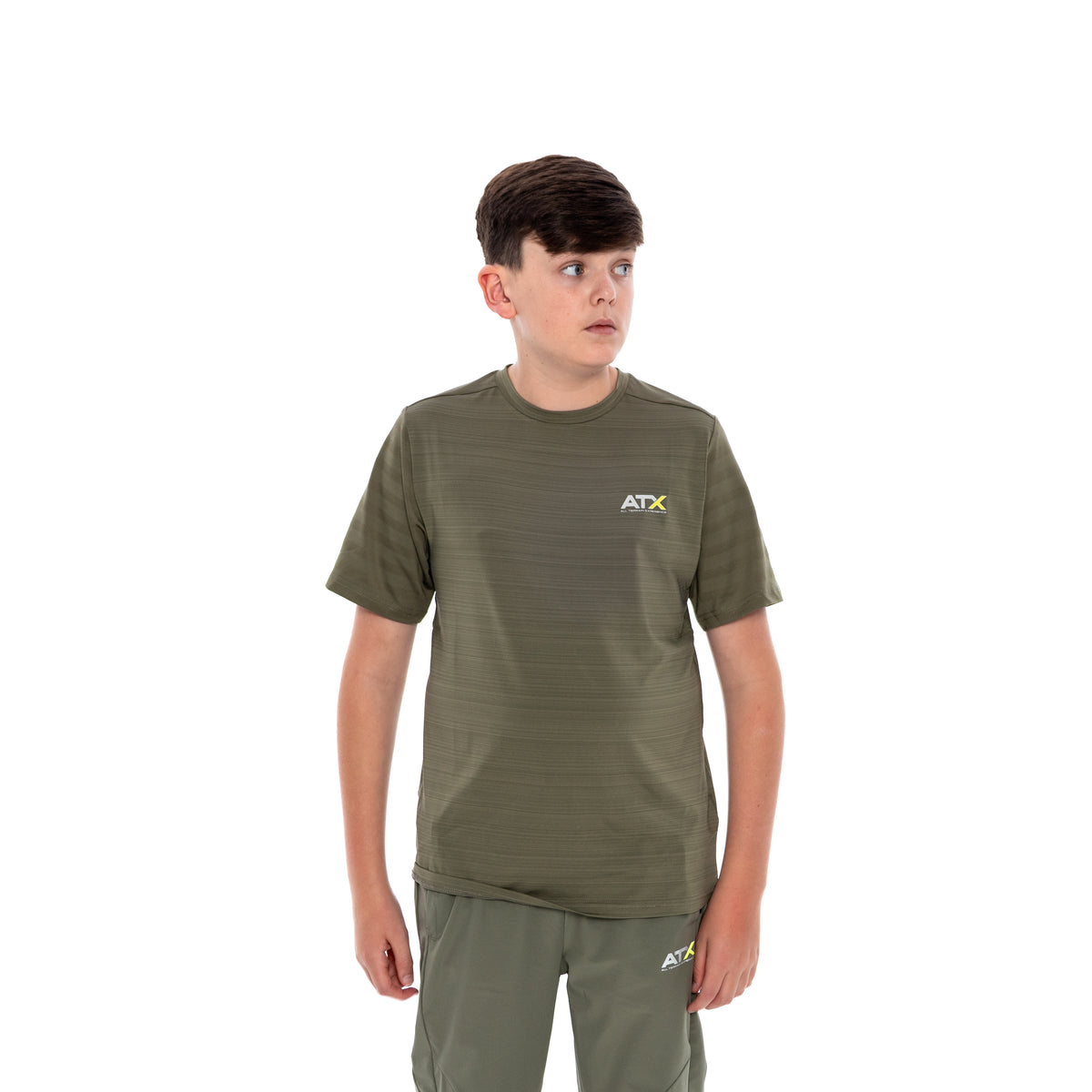 Juniors Alpine T-Shirt - Khaki Green/Grey