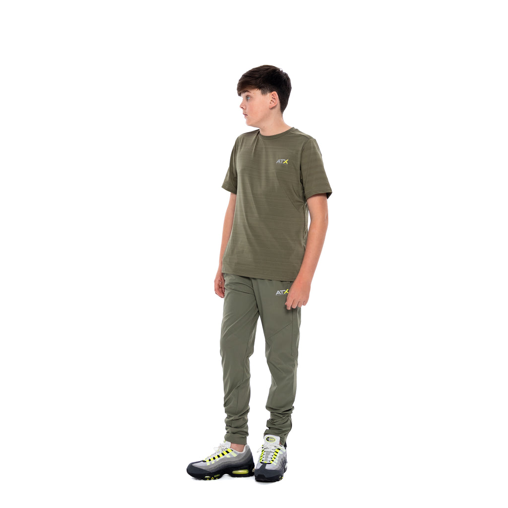 Juniors Alpine T-Shirt - Khaki Green/Grey