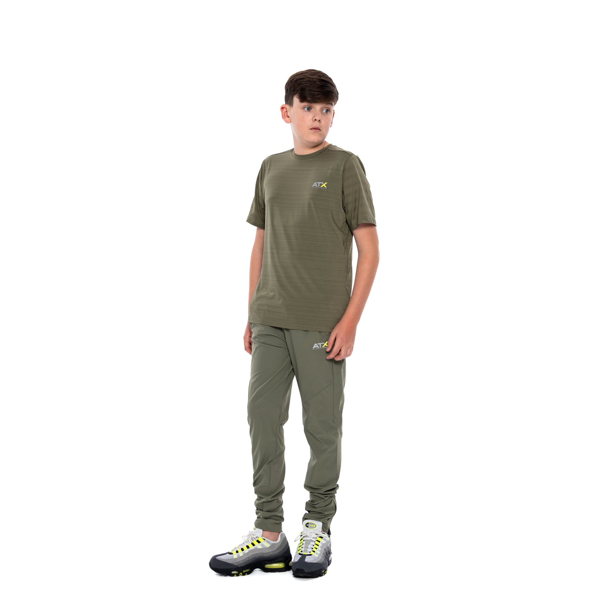 Juniors Alpine T-Shirt - Khaki Green/Grey