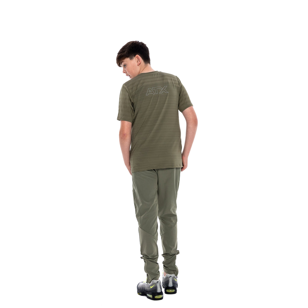 Juniors Alpine T-Shirt - Khaki Green/Grey