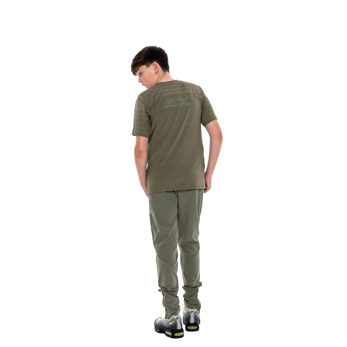 Juniors Alpine T-Shirt - Khaki Green/Grey