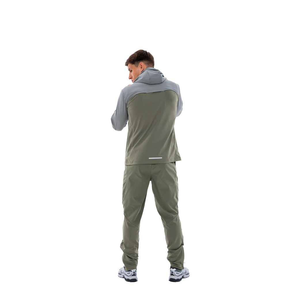 Traverse Track Top - Grey/Khaki Green