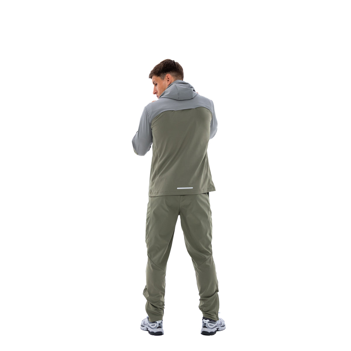 Traverse Track Top - Grey/Khaki Green