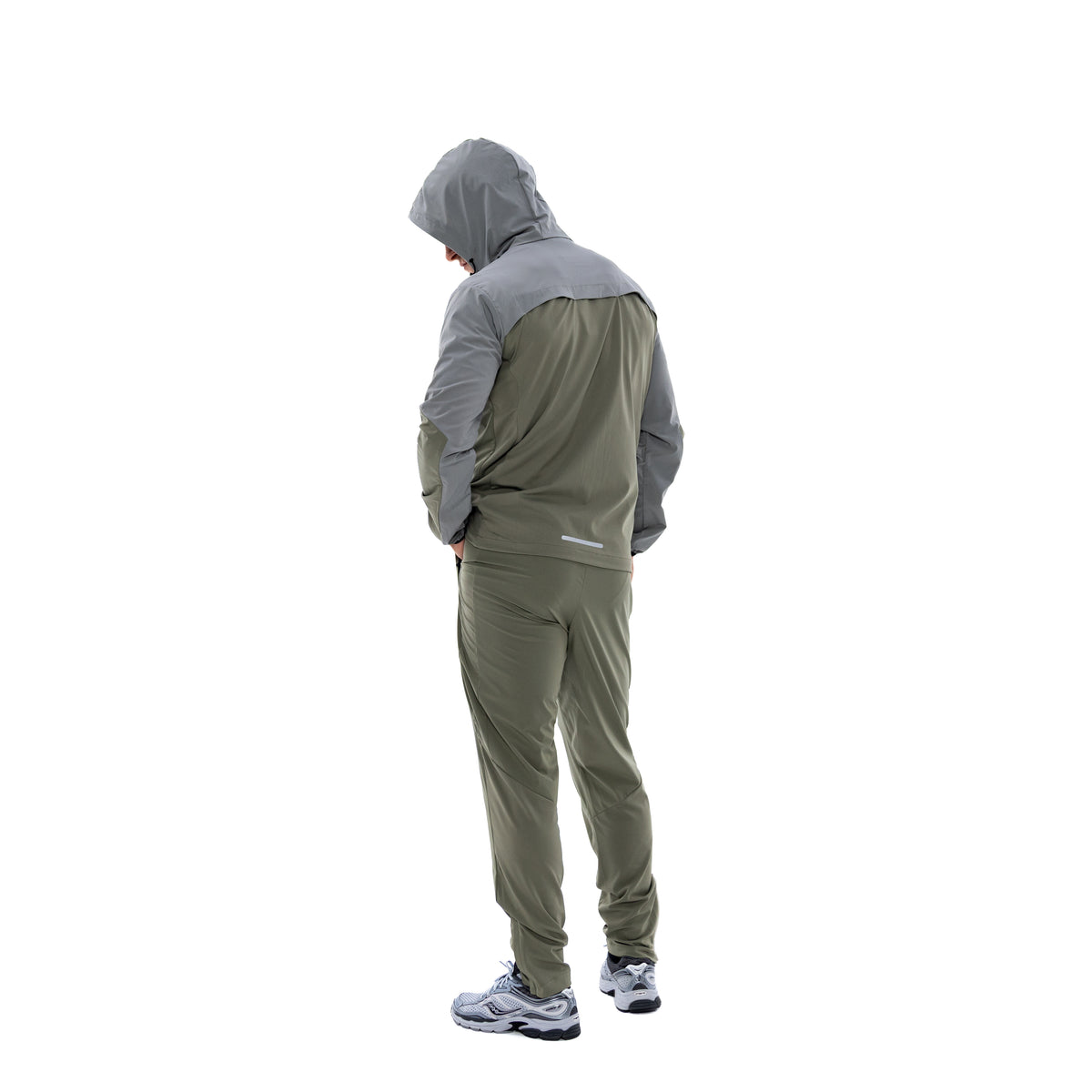 Traverse Track Top - Grey/Khaki Green