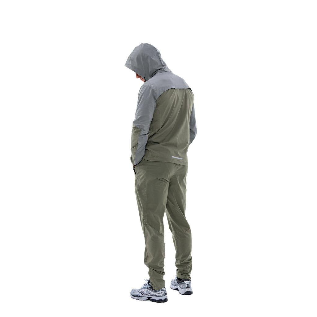 Traverse Track Top - Grey/Khaki Green