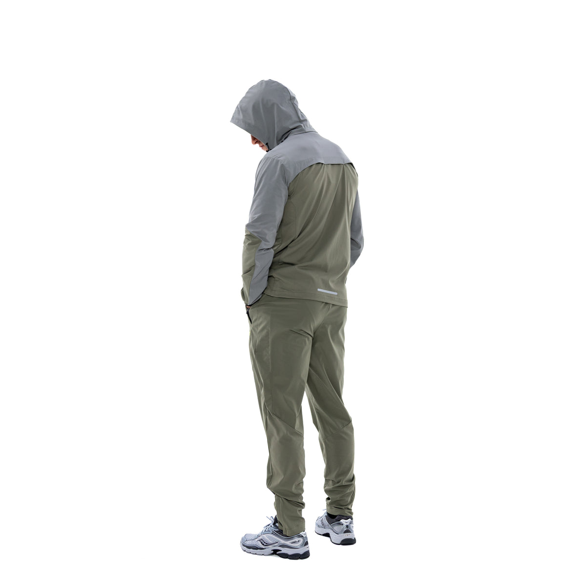 Traverse Track Top - Grey/Khaki Green