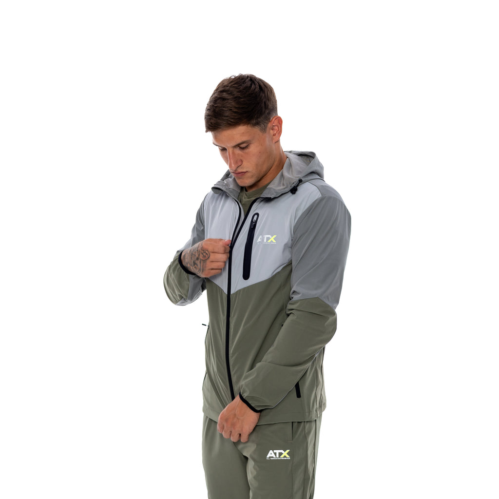 Traverse Track Top - Grey/Khaki Green